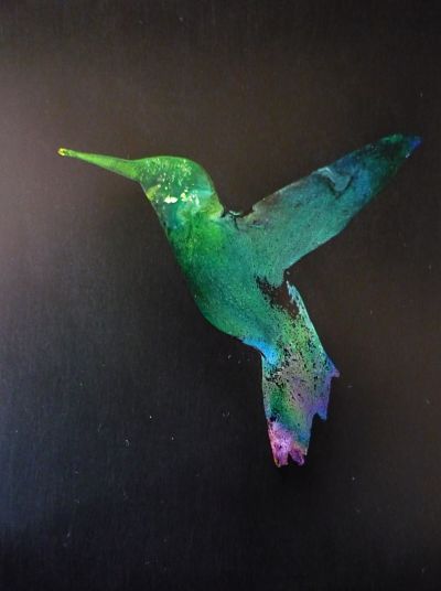 hummingbird inlay art